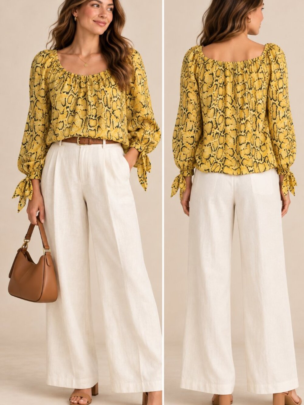 FRAME Python Multi Ramie Off Shoulder Billow Blouse Size M